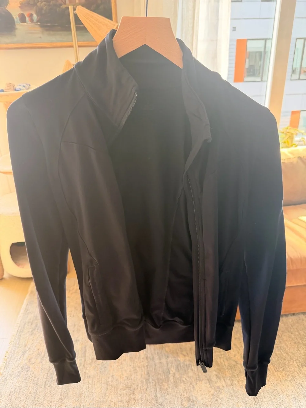 ALO Yoga Navy Blue Contour Jacket Full Zip Track Running Jacket - Size XS